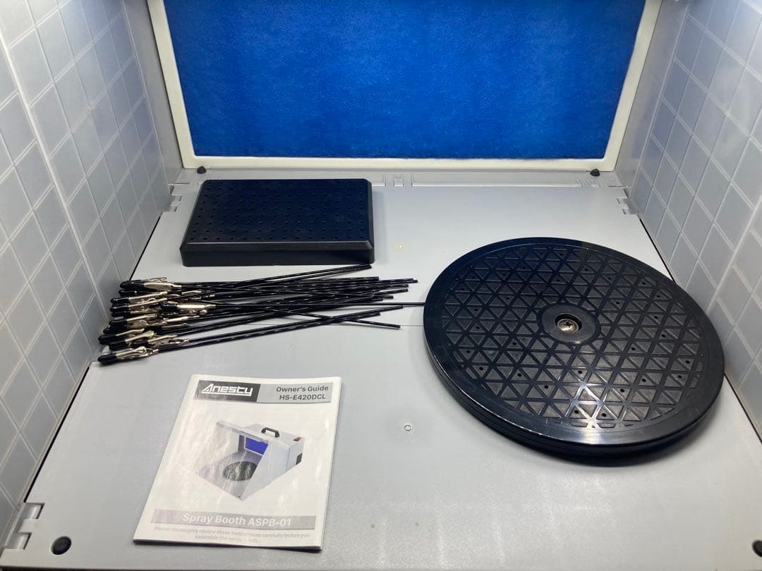 フィギュア塗装セット・エアブラシ、塗装ブース、防毒マスク、ガス缶2