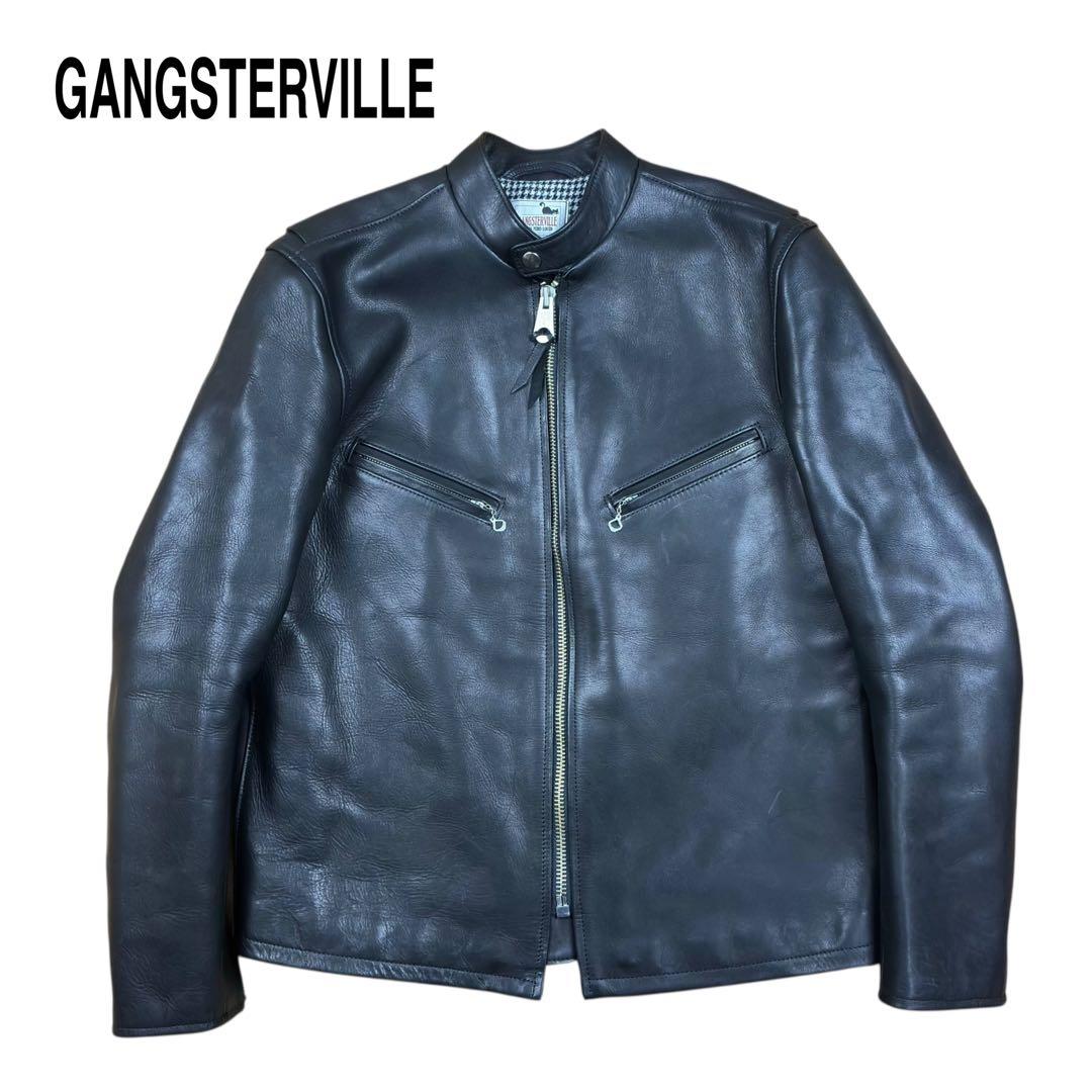 GANGSTERVILLE シングル レザー ライダース ジャケット M 2026年最新】GANGSTERVILLE レザージャケット・ライダースの人気