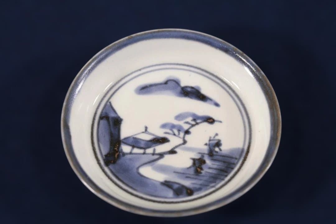 622 古伊万里藍九谷染付呉須縁豆皿 無傷美品 江戸前期 - メルカリ