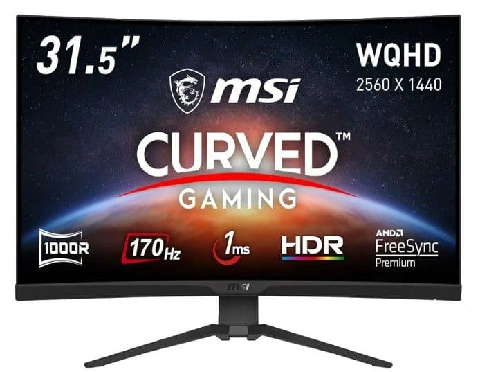 MSI 31.5インチ WQHD 曲面ゲーミングモニター MSI エムエスアイ G32C4X 31.5インチ フルHD ゲーミングモニター 250Hz