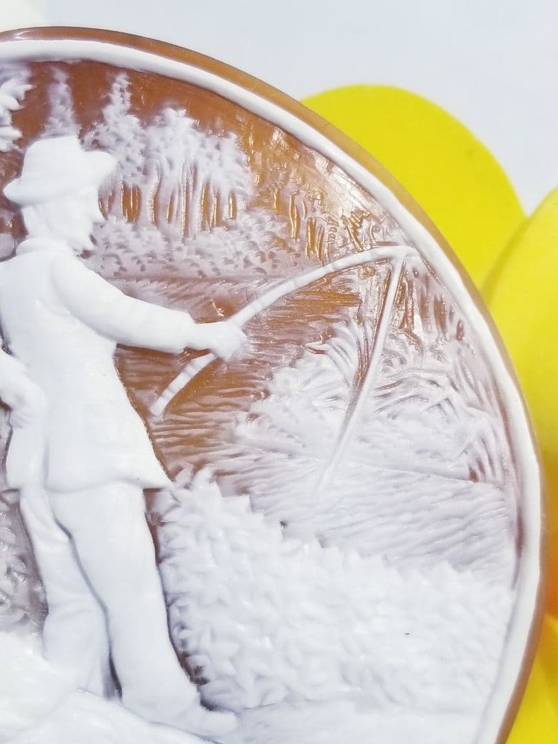 シェルカメオオーバルルースアメンドーラ