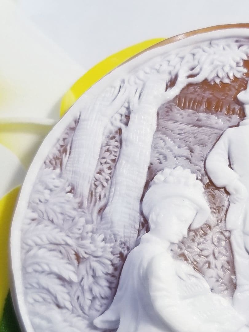 シェルカメオオーバルルースアメンドーラ