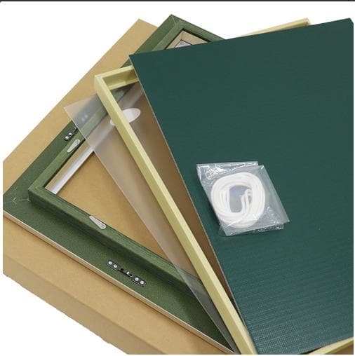 アクリル画　原画　「ひまわりの丘13」額縁付き　SMサイズ　風景画