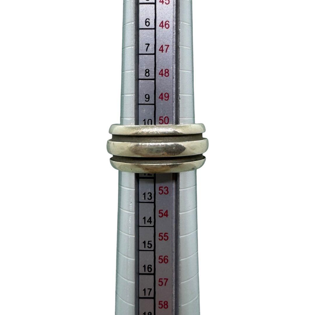 美品 ティファニー リング 指輪 SV925 グルーブド ダブルリング 袋付