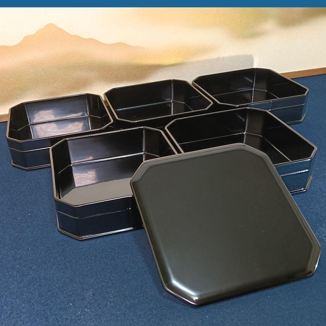 AO7 縁高重 五段重 茶道具 菓子器 懐石 会席 紙箱入 木製漆