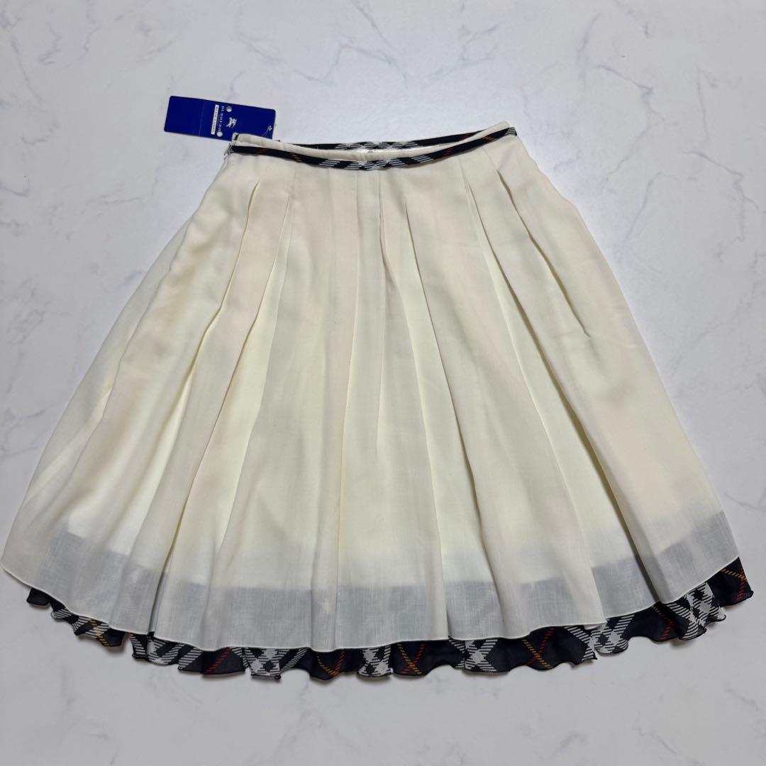 タグ付新品 BURBERRYBLUELABEL ノバチェックフリルフレアスカート