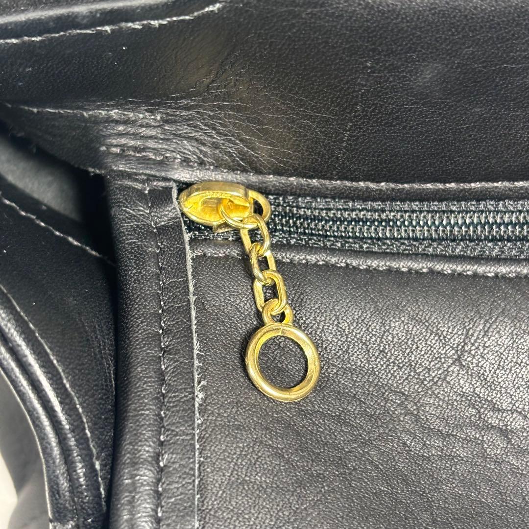 美品 コーチ オールドコーチ ハンドバッグ テラスバッグ ミニ レザー ブラック