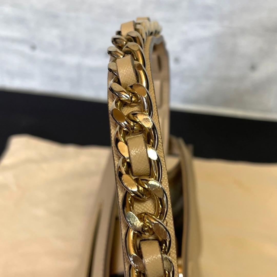 【良品】WAKO 銀座和光 サフィアーノレザー ベージュ ワンハンドルバッグ