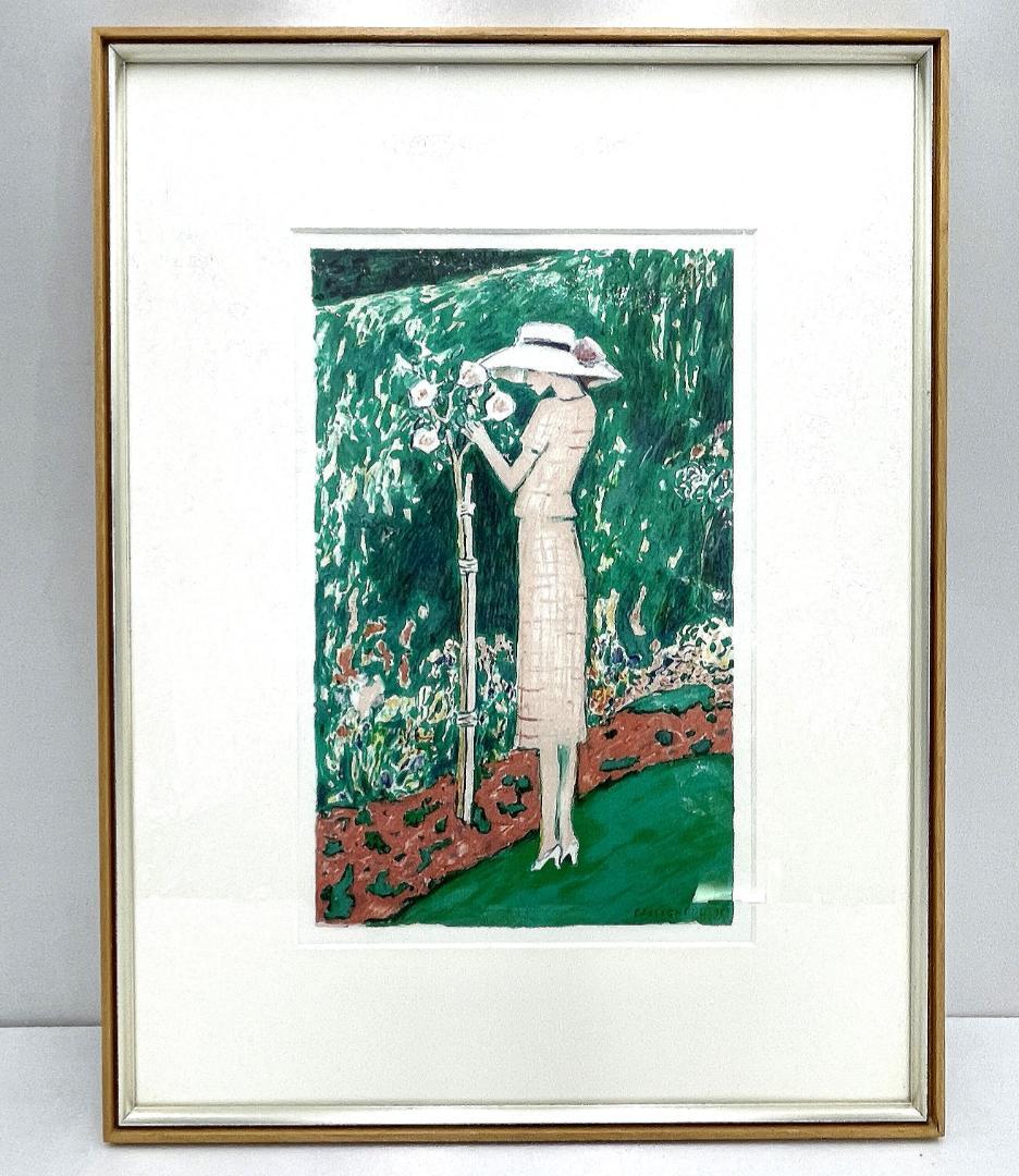 ジャン＝ピエール・カシニョール『バラの木 No.II』複製画 額装 1996年 ジャン＝ピエール・カシニョール『バラの木 No.II』複製画 額装 1996年