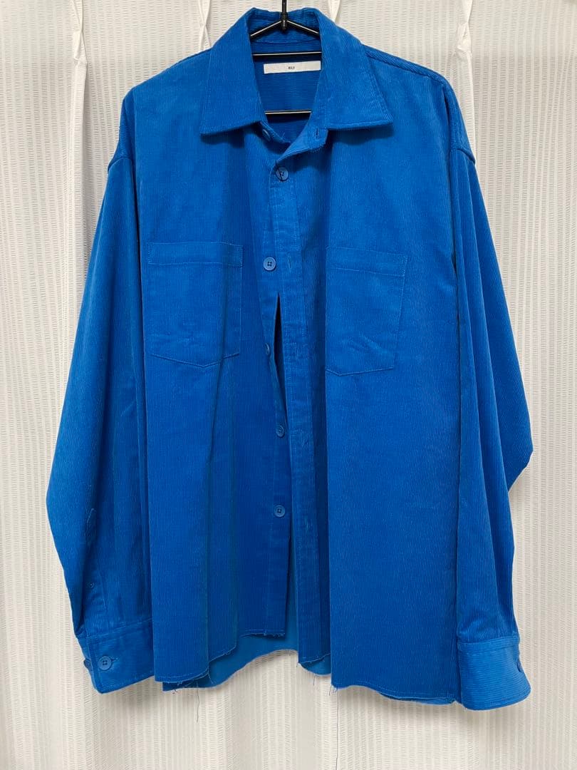 RILY コーデュロイシャツ ブルー Mサイズ RILY corduroyシャツ青 RILY