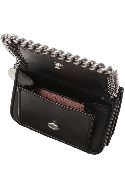 ステラマッカートニー　ファベラ三つ折りコンパクトウォレット　黒