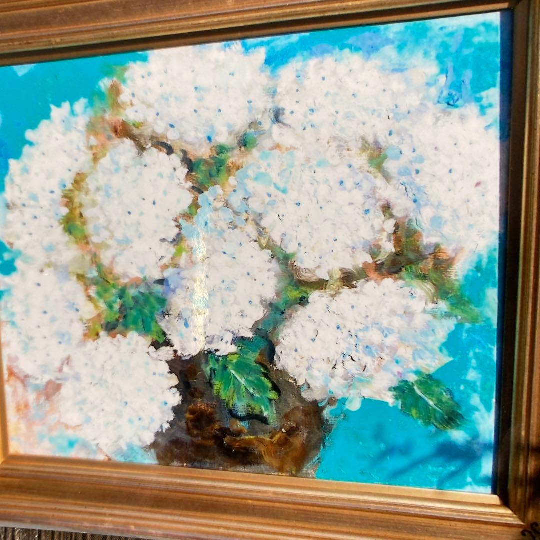 油絵油彩画原画F6 「椿」菊地正則額付き美品新品送料無料