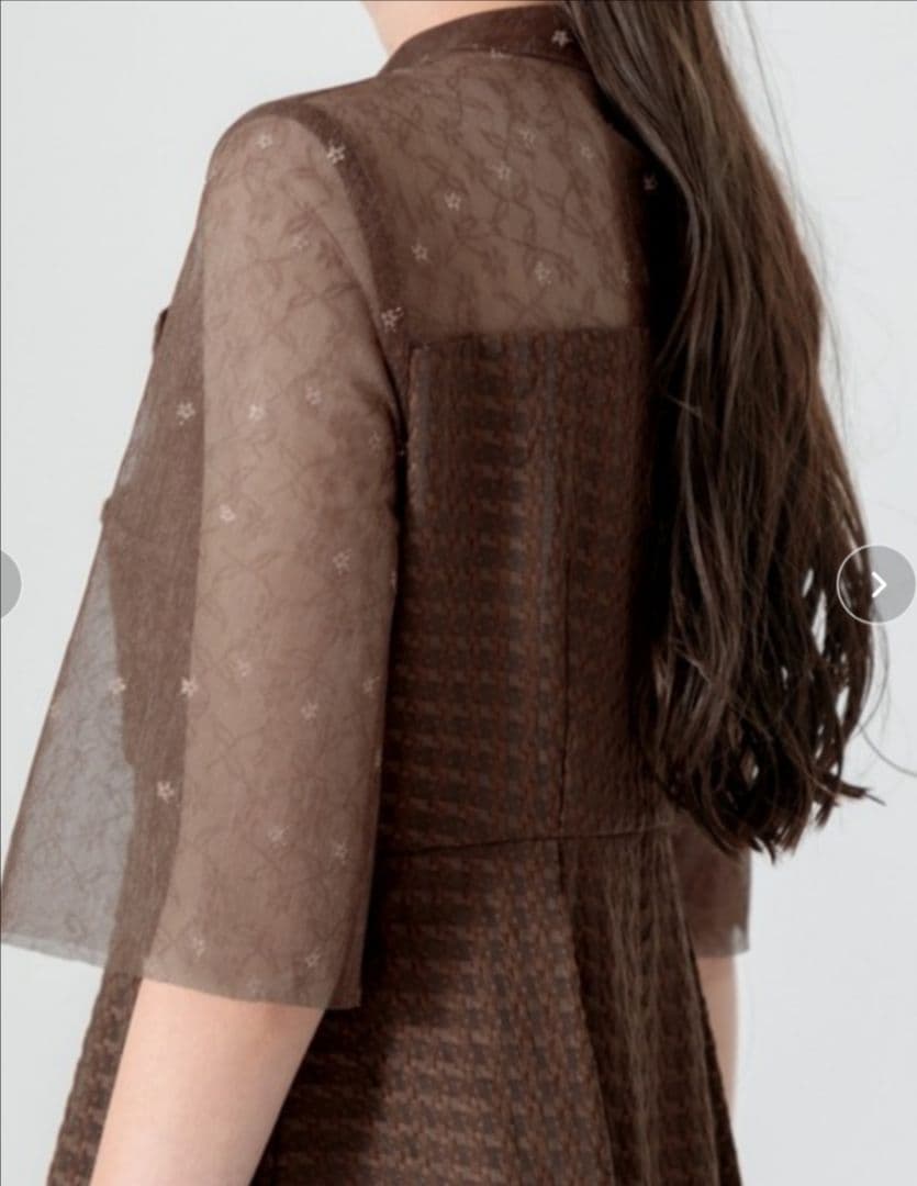 Leja ワッフルワンピース ロング ドレス 結婚式 オケージョン フレア S