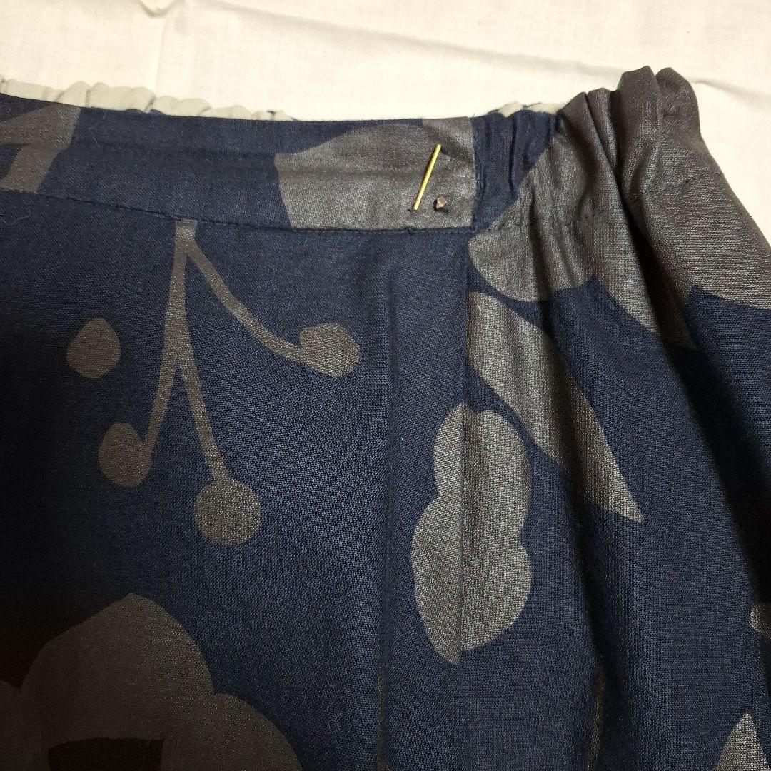 【パラスパレス】インディゴのフレアースカート★綿★サイズ０