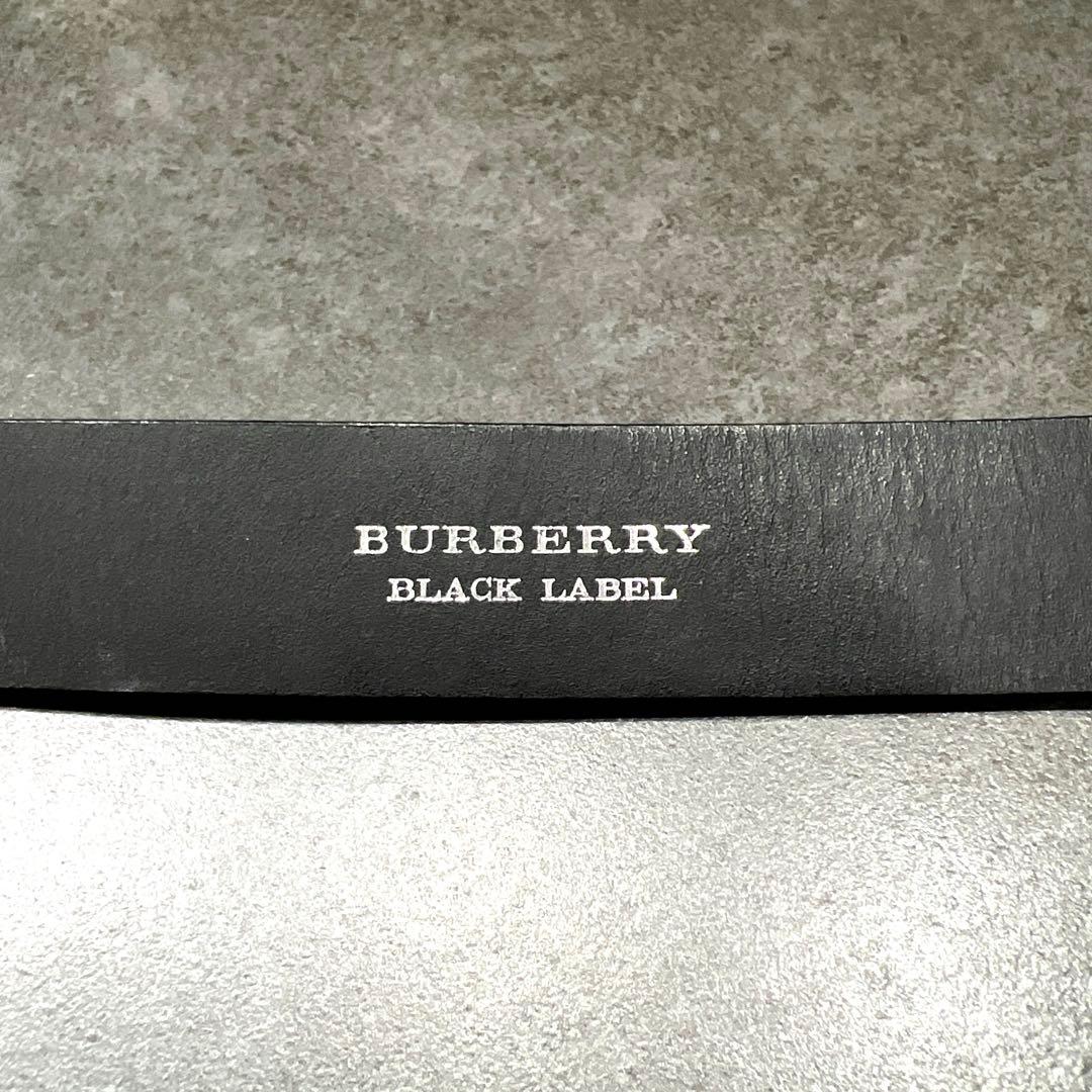 バーバリーブラックレーベル ロゴプレートベルト メンズ