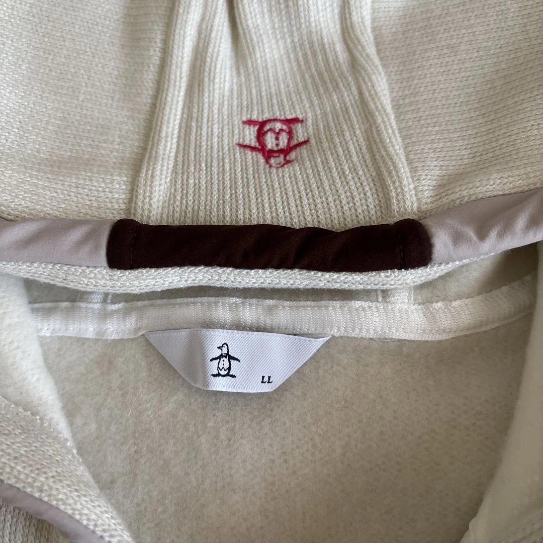 新品　マンシング　裏起毛ニットパーカー LL オフ白 送料込み