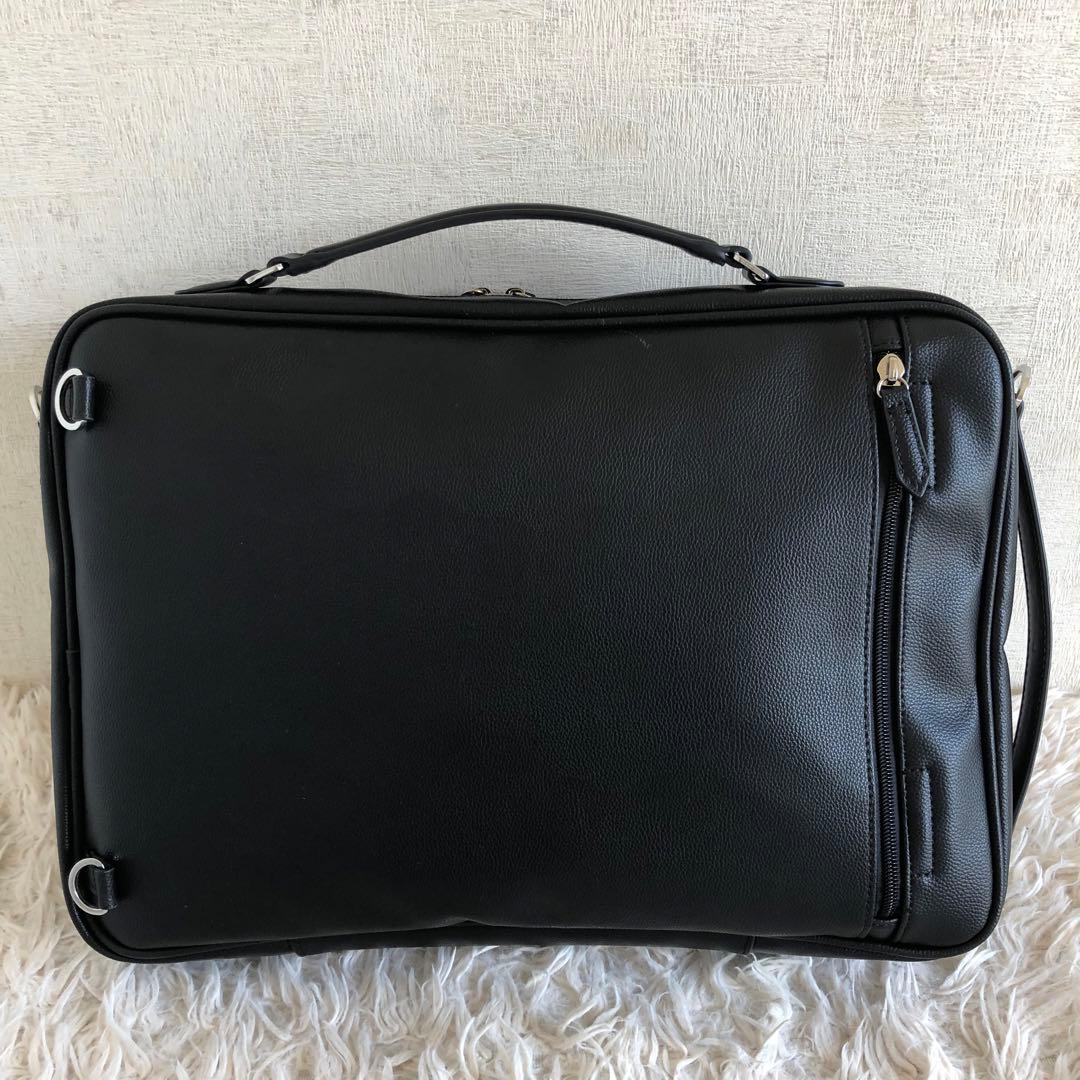 【ほぼ未使用3way】シップス　ビジネスバッグ　リュック　黒　サフィアーノレザー