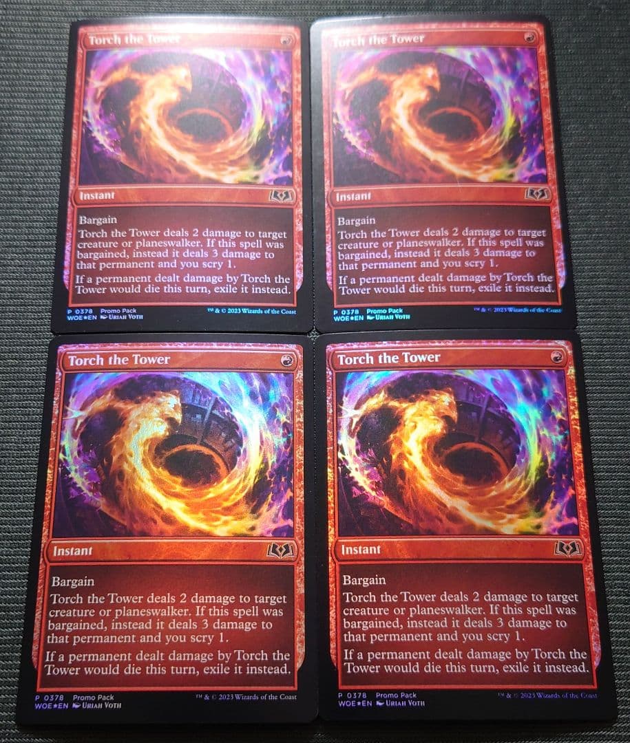 mtg 超稀少 英語版 FOIL 4枚セット 塔の点火 ダークプロモ woe - メルカリ