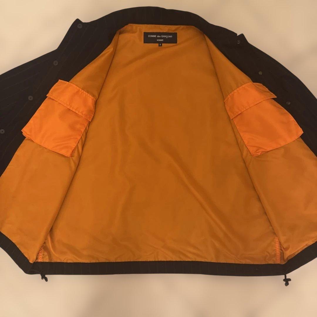 コムデギャルソンオム 21aw ストライプ リバーシブル コーチジャケット