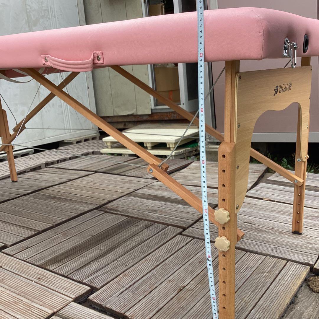 木製フレーム 折りたたみ ベッド 収納袋付き ピンク World JB（F32