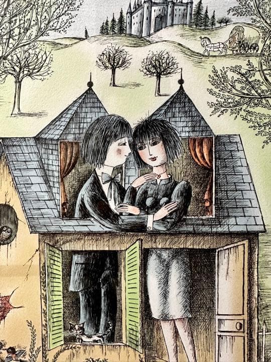 レイモン・ぺイネ Raymond Peynet◇二人の小さなお家◇真贋保証