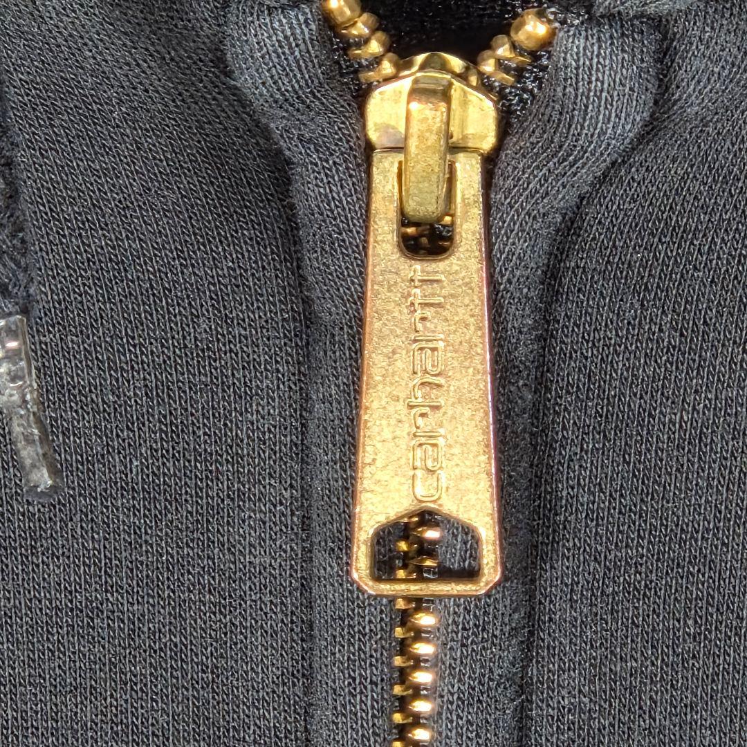 人気カラー✨️カーハート サーマル フルジップパーカー 金ジップ WIP 黒 S