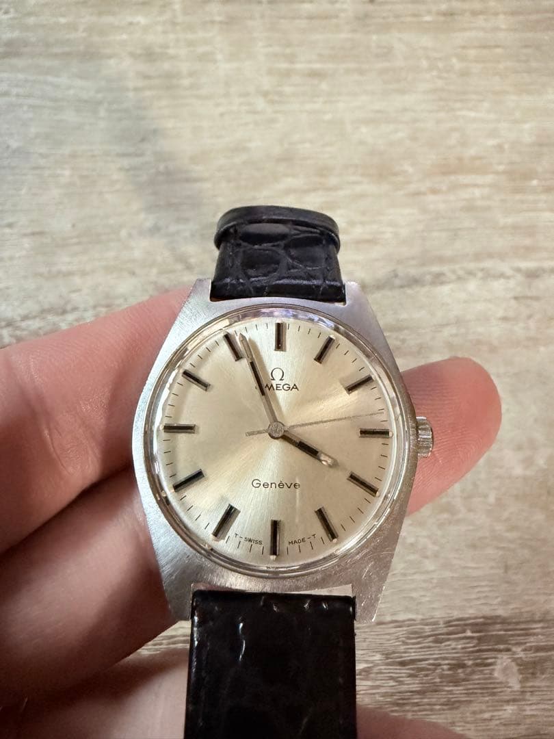 【OH済】OMEGA オメガ  ジュネーブ アンティーク 手巻き 腕時計　希少