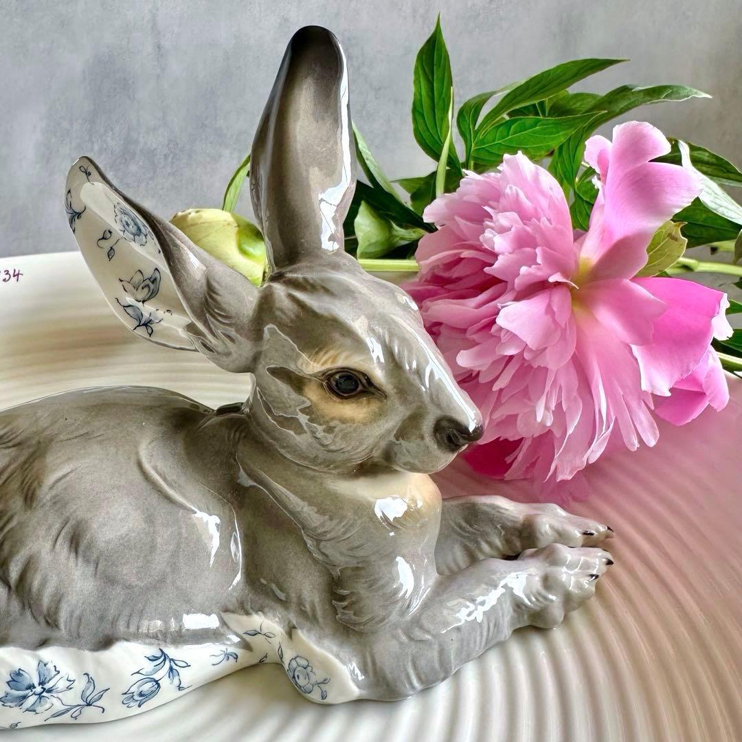 【希少品】最高級 ニンフェンブルク ◆ドイツ製 野うさぎプレート 風水 卯