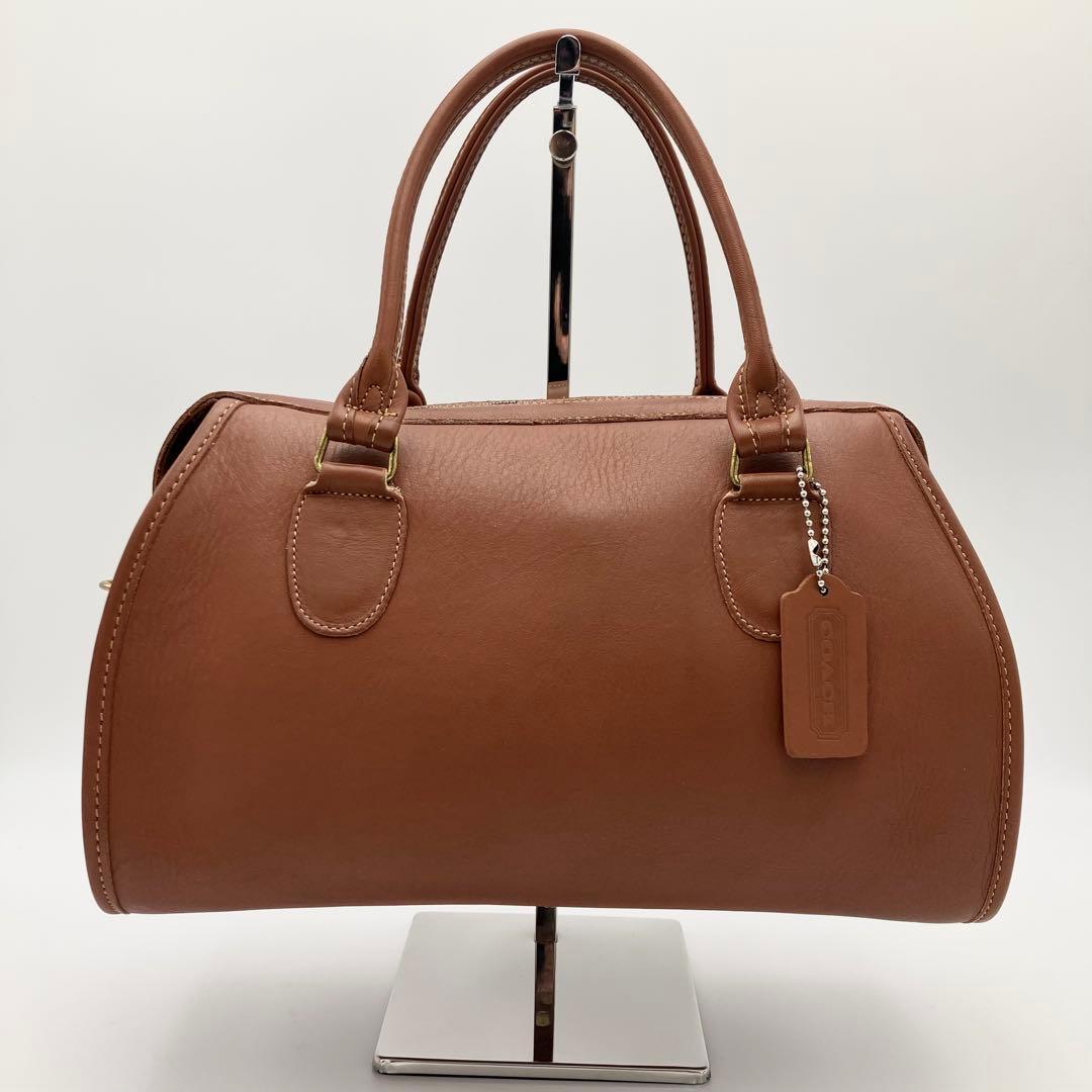 美品 オールドコーチ ミニボストン ハンドバッグ 2way ドーム型 USA製