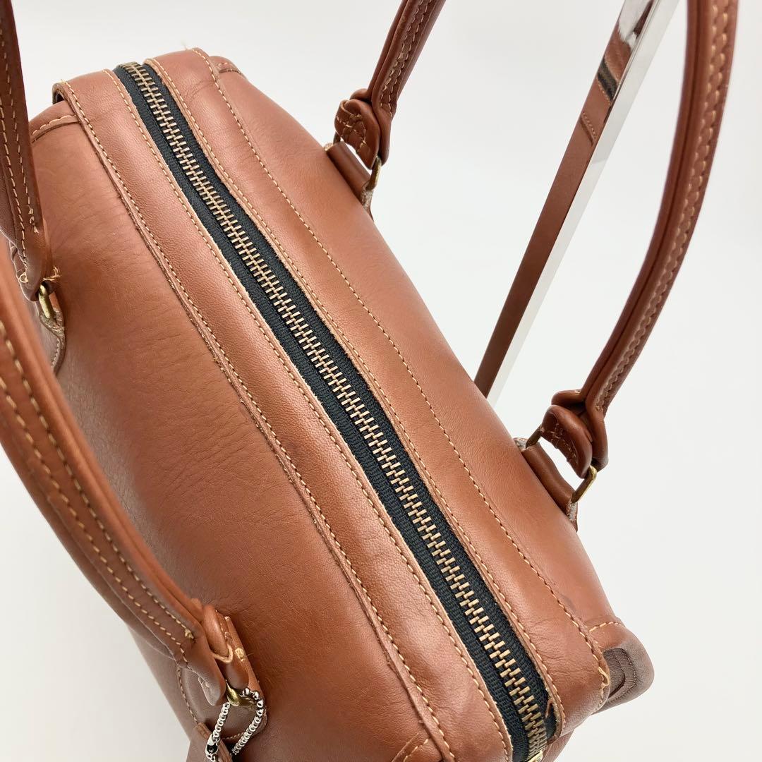 美品 オールドコーチ ミニボストン ハンドバッグ 2way ドーム型 USA製