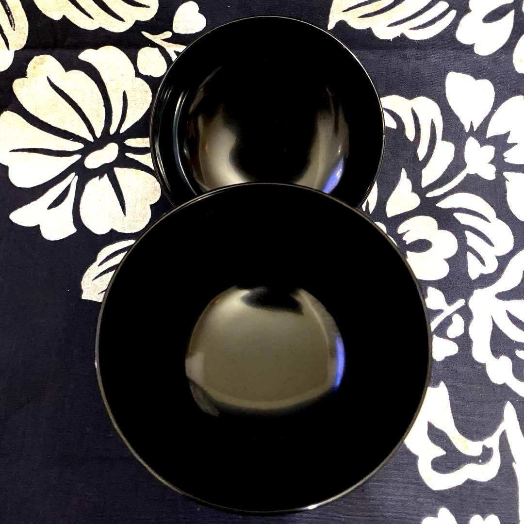 輪島塗　忍紋沈金　木製吸物椀　五客組　共箱有り　高級漆器　羊歯紋　雑煮椀・煮物椀