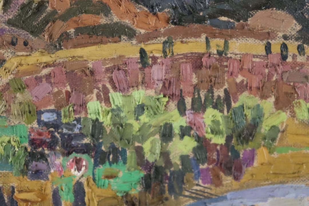 真作保証 高田誠 「早春の妙義」 油彩6号 共シール 文化功労者