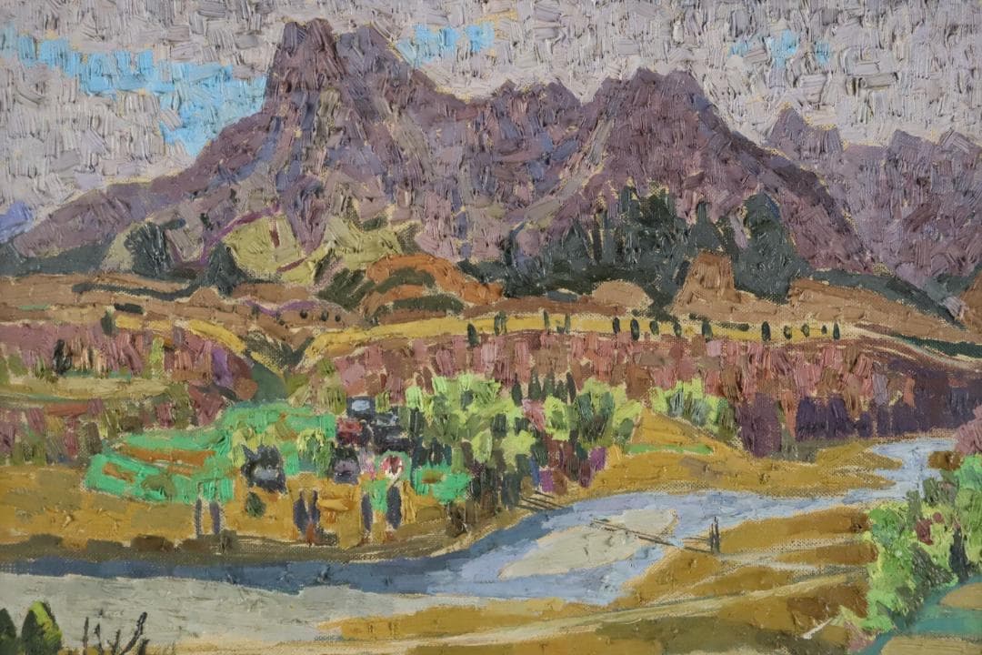 真作保証 高田誠 「早春の妙義」 油彩6号 共シール 文化功労者