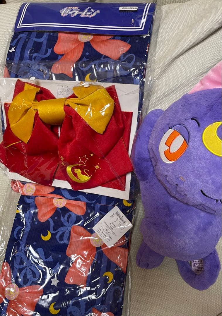 早割　②セーラームーン　浴衣　帯　セット ぬいぐるみ付きません USJ