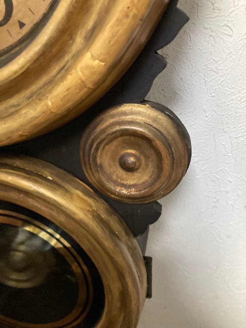 アンティーク イングラハムダルマ時計 文字盤変更歴有り 8日巻振り子時計