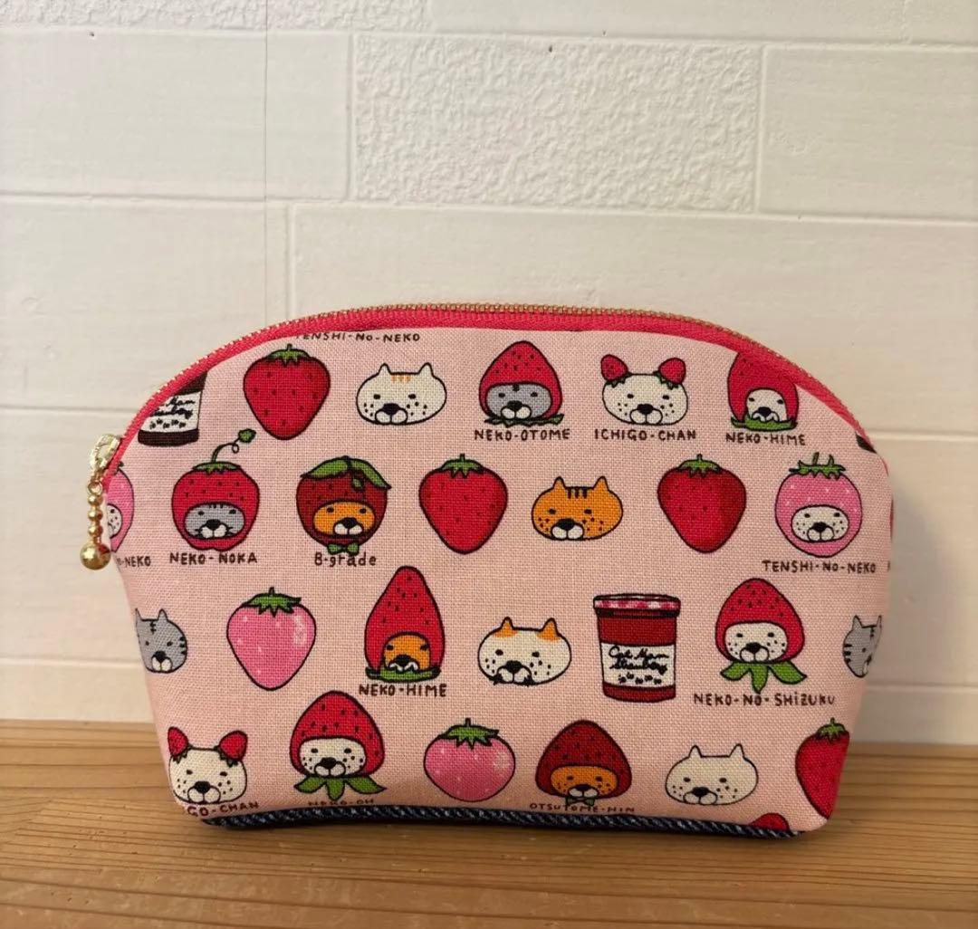 感謝価格　猫柄　巾着　ペンポーチ　小物入れ　ハンドメイド