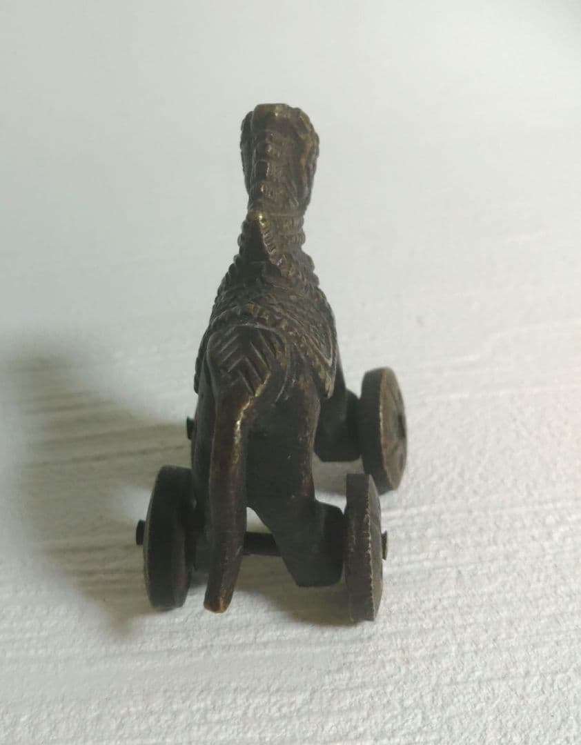 金工 木馬 モチーフ アンティーク ビンテージ 金属工芸 銅製 イ10