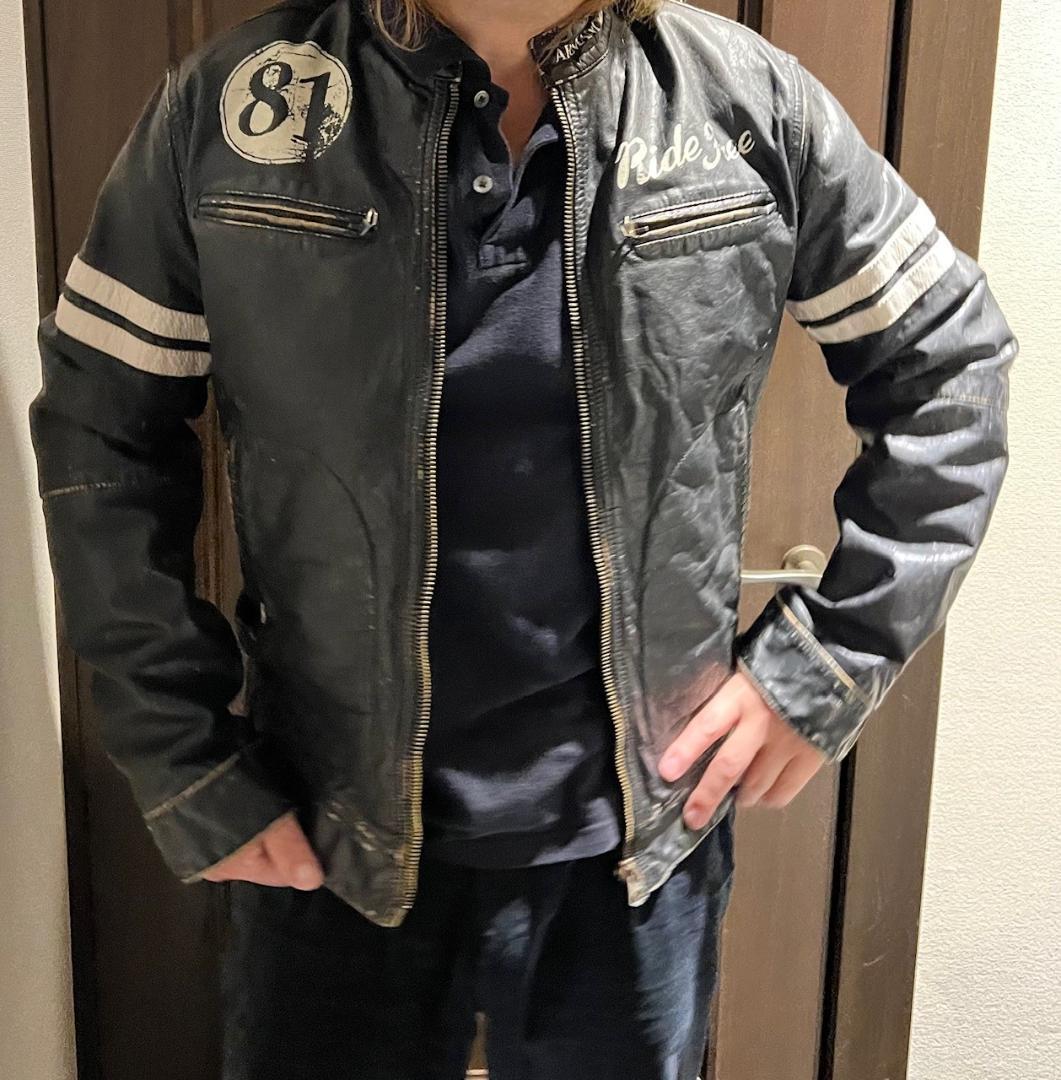 値下げ」ARMANI JEANS ライダースジャケット 再々値下げ】ARMANI JEANS