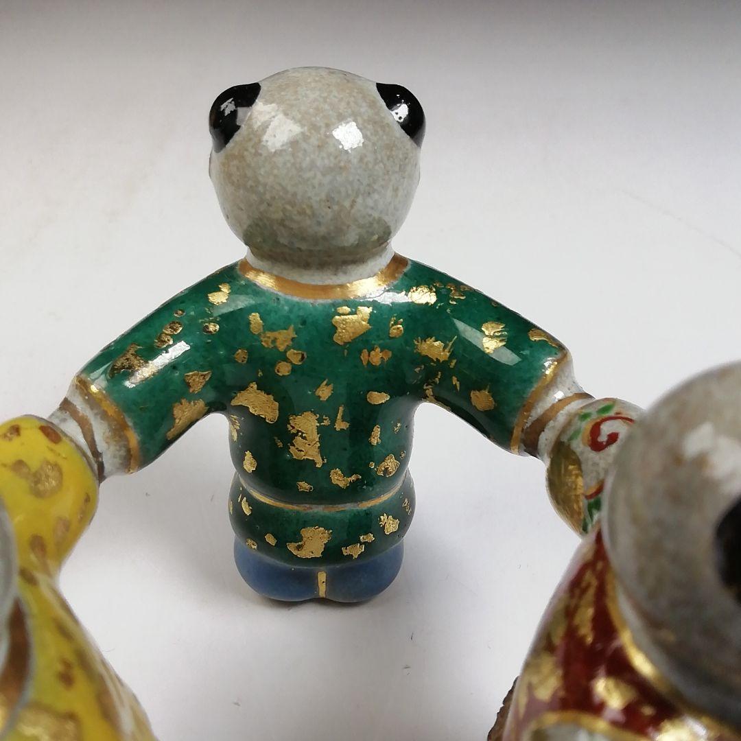 W10 蓋置 『三ツ人形 蓋置』『中村秋峰 造』 共箱 茶道具