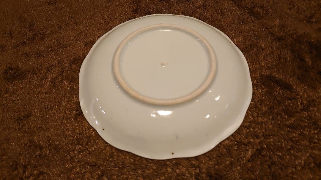 古伊万里　伊万里　染付　白抜　中皿　蔵出し　１客