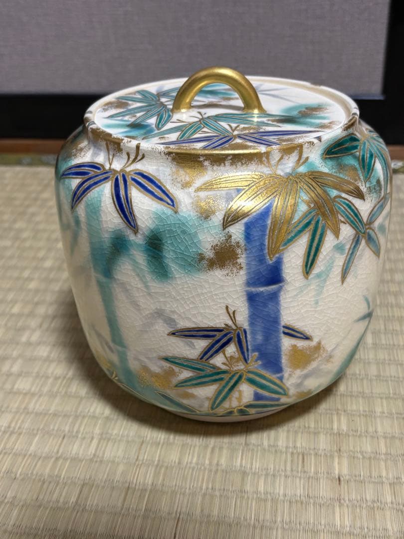 九谷焼 唐獅子 金彩 置物 九谷清仙 造 骨董 共箱付き 昭和レトロ 2025年