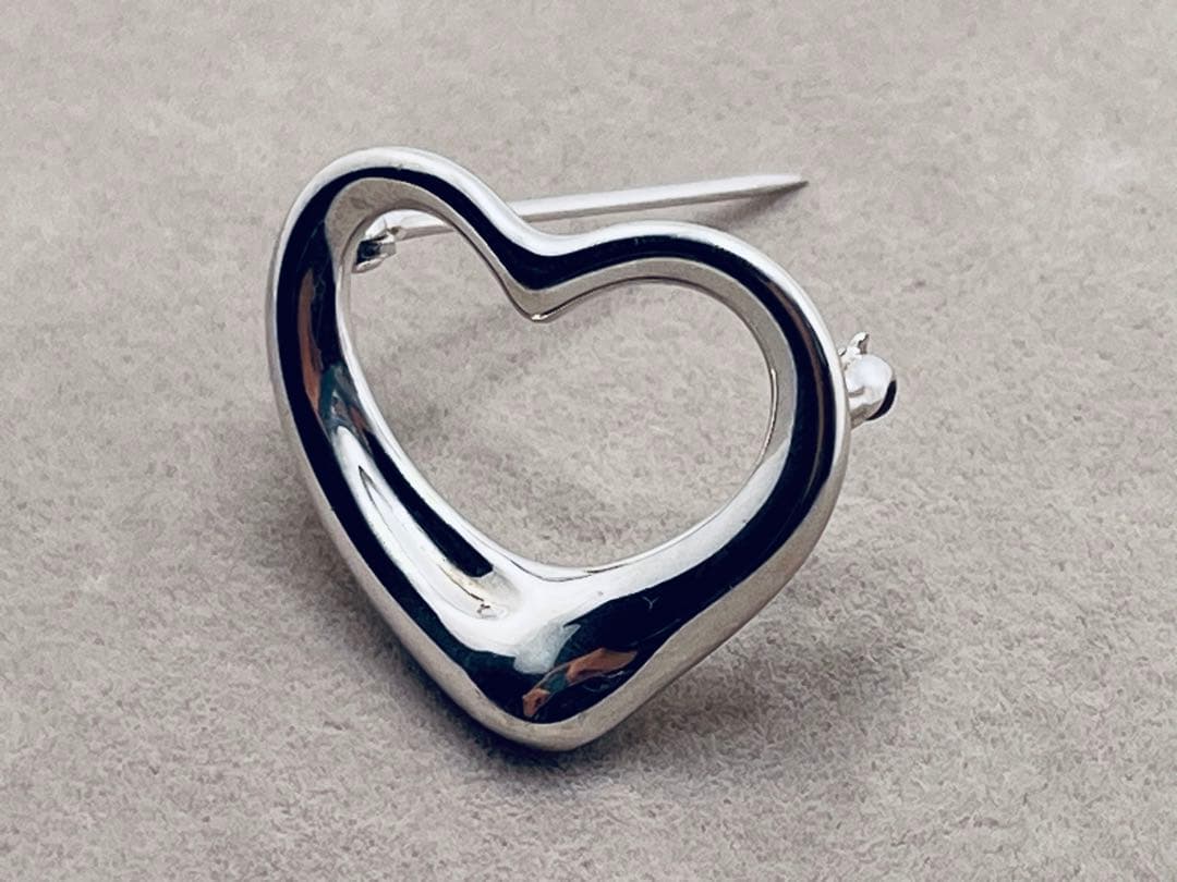 ティファニー ダイヤ オープンハート ブローチ 925 シルバー 希少 レア