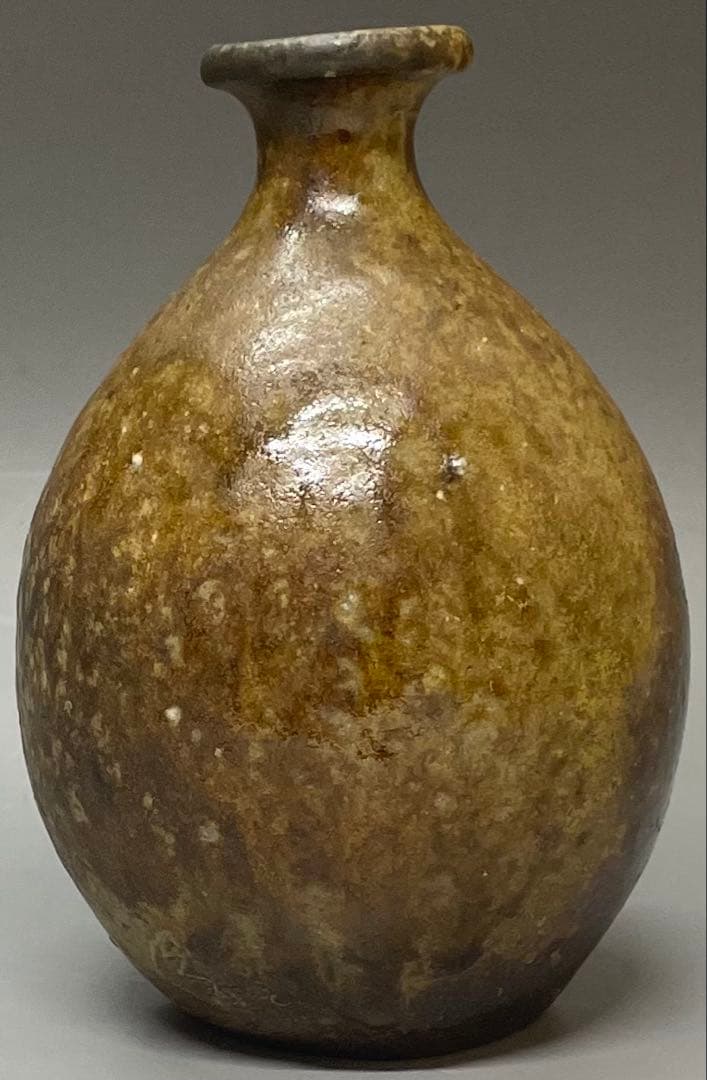 人間国宝　藤原啓　備前徳利　四方桟共箱　栞 　e18