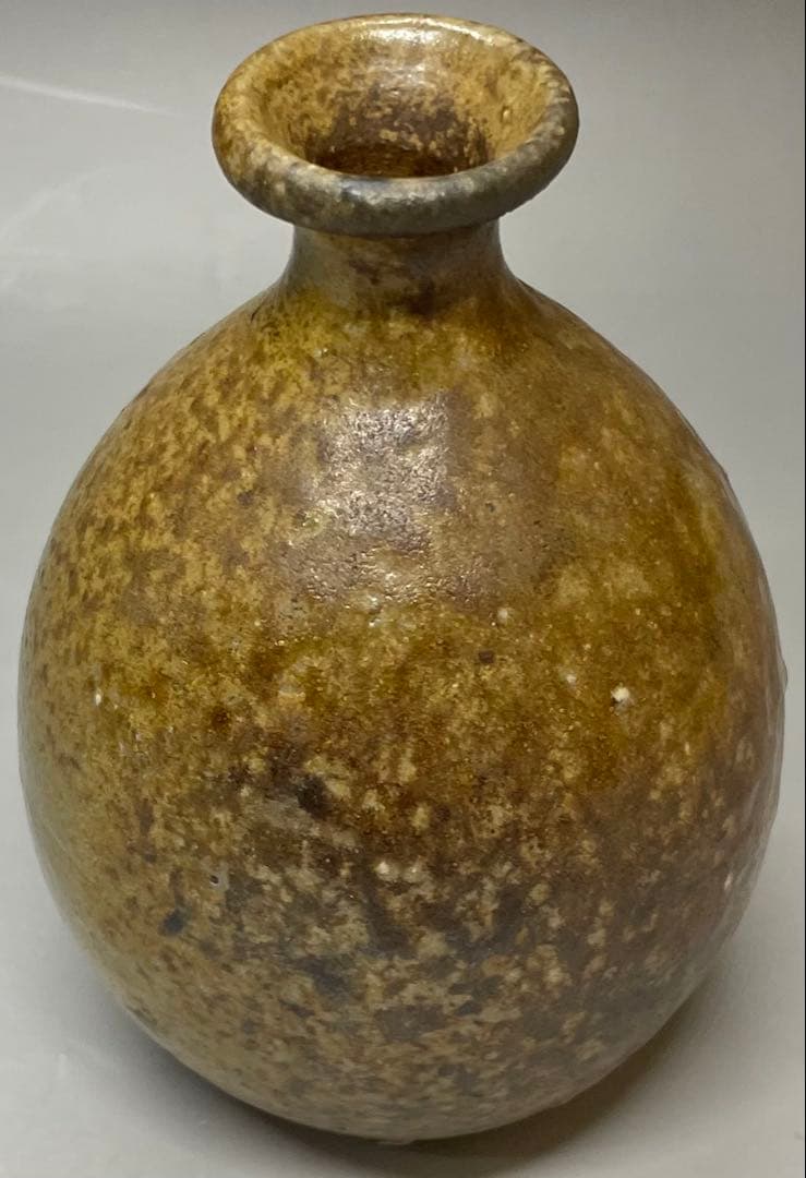 人間国宝　藤原啓　備前徳利　四方桟共箱　栞 　e18