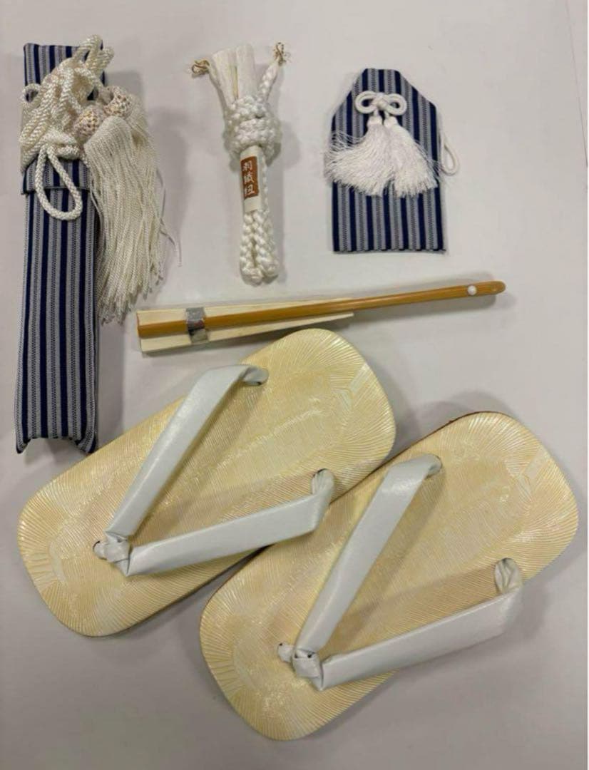 七五三　3歳男の子　着物・袴セット　紺系　五つ紋　富士山　兜　日本製　新品