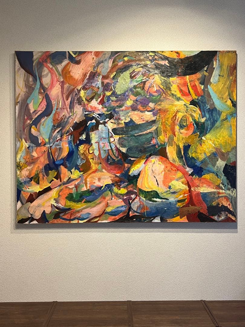 F50号】ひつじ娘 原画 油絵 抽象画 abstract paintings f50 キャンバス