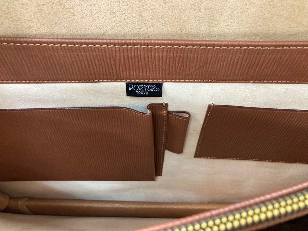 【未使用品】PORTER ダレスバッグ 鍵付き ブラウン ビジネスバッグ