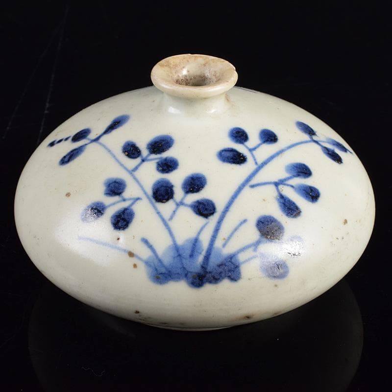 伊万里焼 古伊万里 染付花文 油壷 N R3353 人気