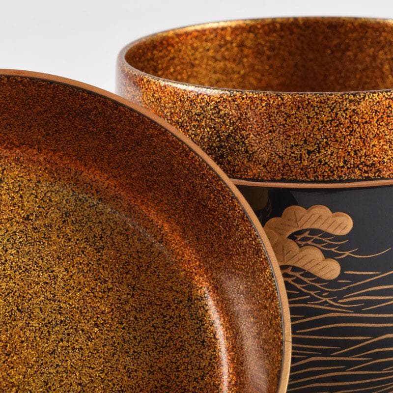 楢原長甫 笹露草蒔絵 黒棗 兼中斎書付 堀内宗完 茶道具 十