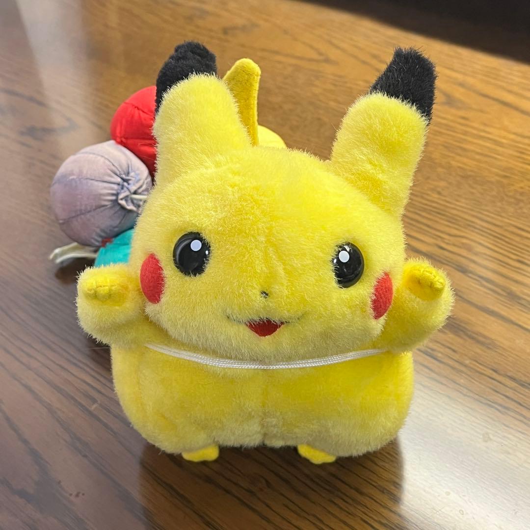 そらとぶピカチュウ ぬいぐるみ トミー TOMY 赤タグ 初期 当時物